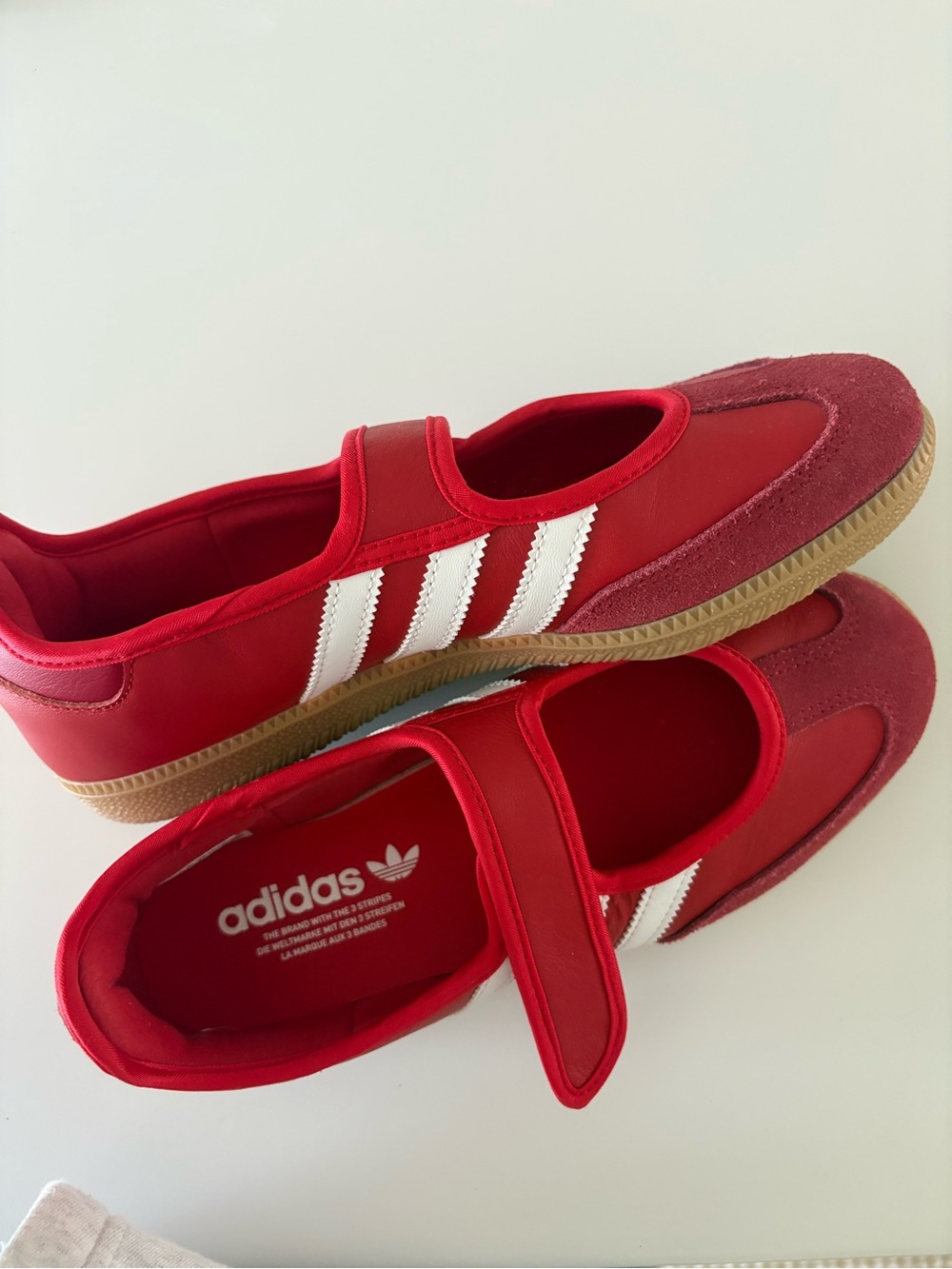 adidas Red & White Women's Sneakers - Picture 1 of 4